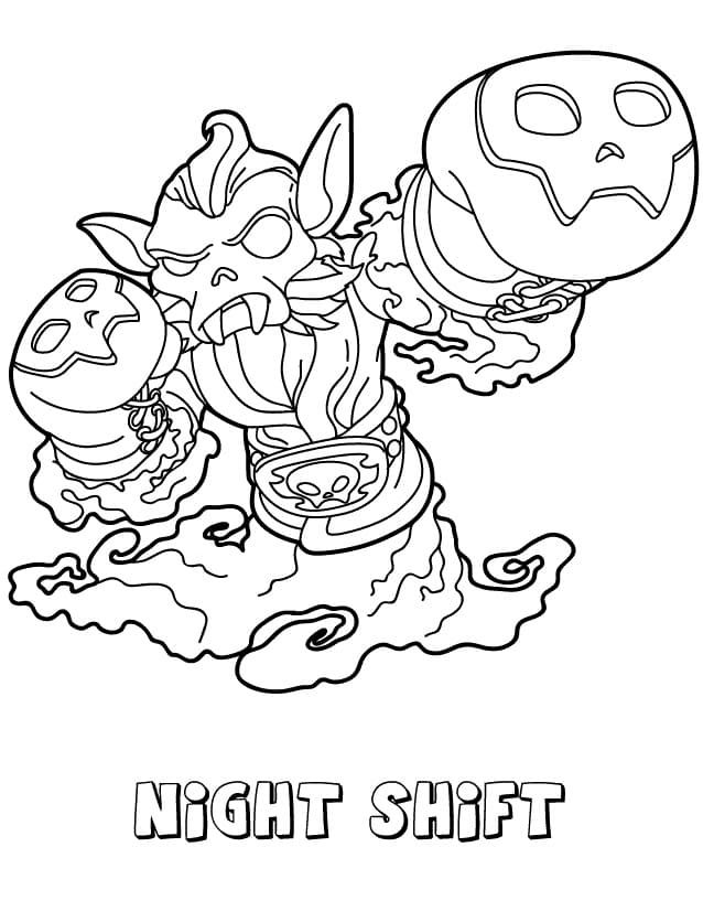 Skylanders Night Shift ausmalbilder