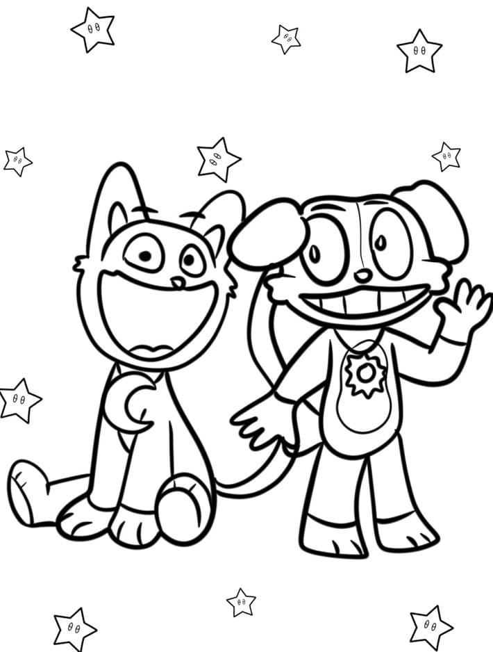 Smiling Critters Catnap ausmalbilder