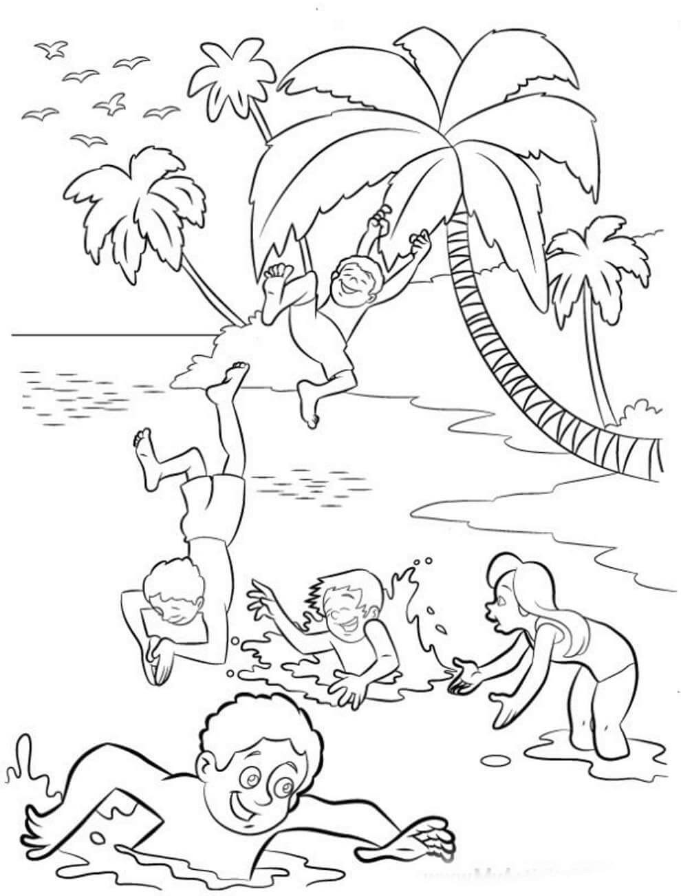 Sommersbild zum Drucken ausmalbilder