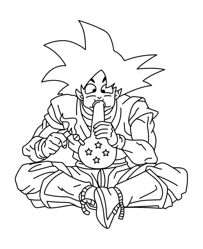 Son Goku aus dem Anime Dragon Ball ausmalbilder