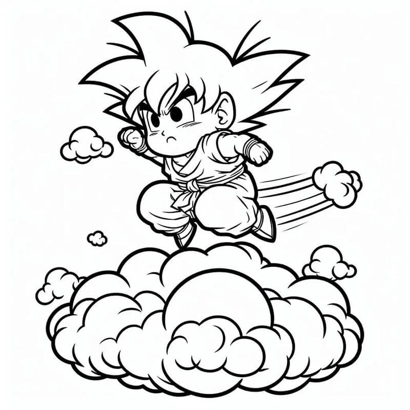 Son Goku für 2-jährige Kinder ausmalbilder