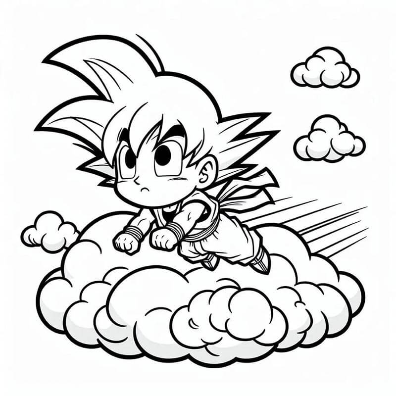 Son Goku für 3-jährige Kinder ausmalbilder