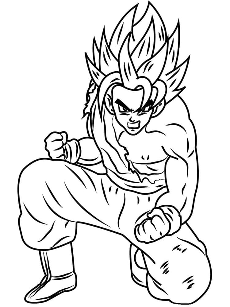 Son Goku gratis ausmalbilder