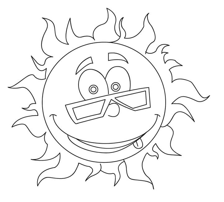 Sonne für 1-jährige Kinder ausmalbilder