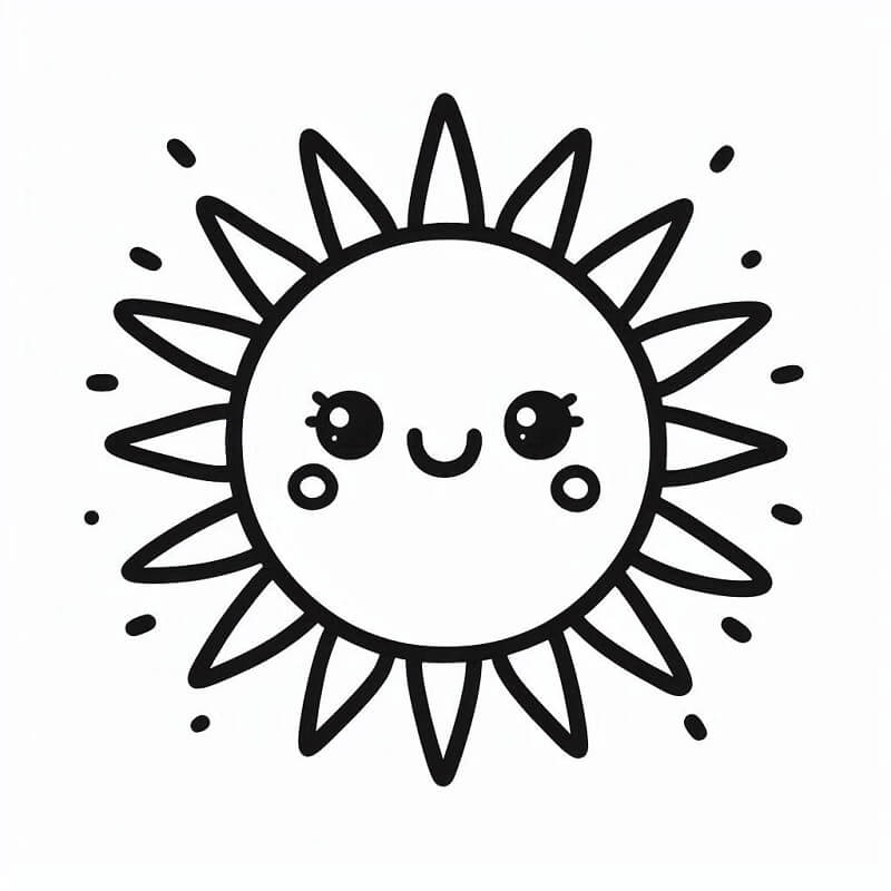 Sonne für 2-jährige Kinder ausmalbilder