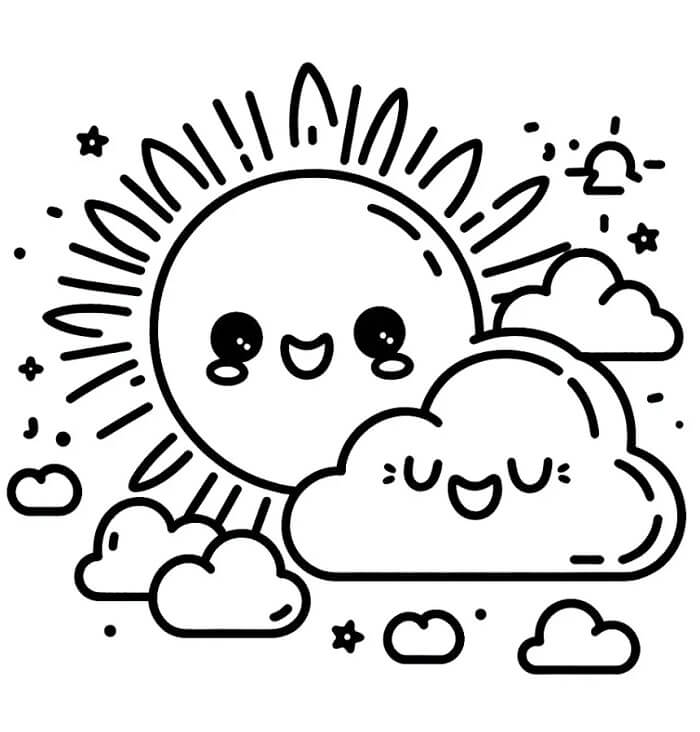 Sonne für 4-jährige Kinder ausmalbilder