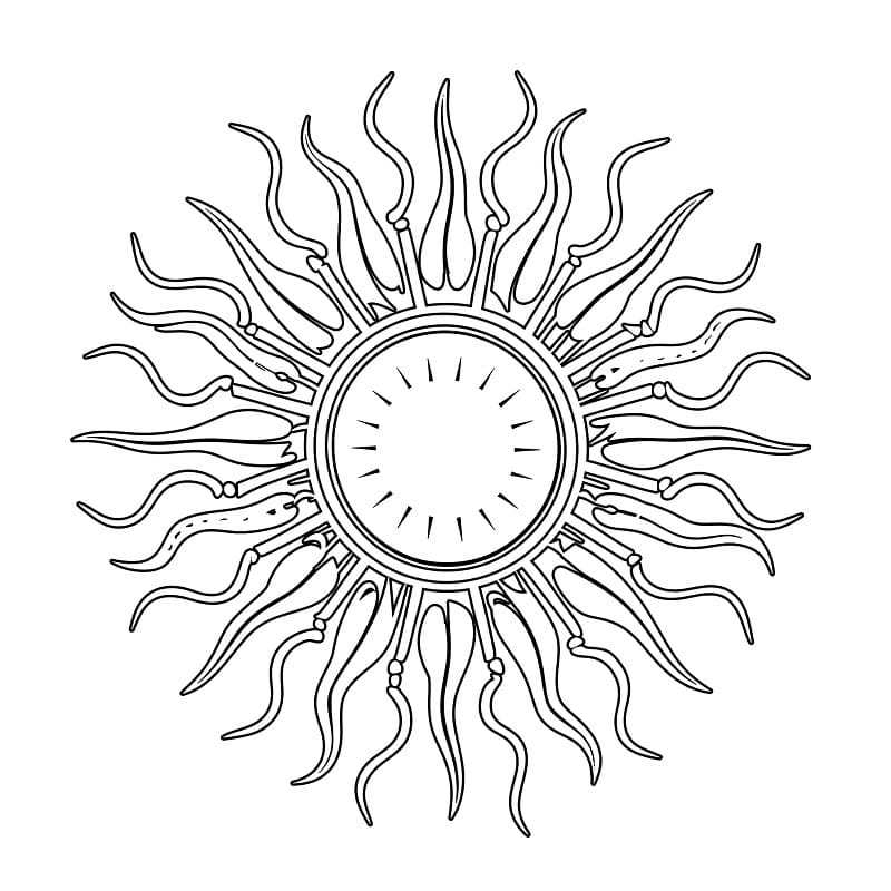 Sonne für Kinder ausmalbilder