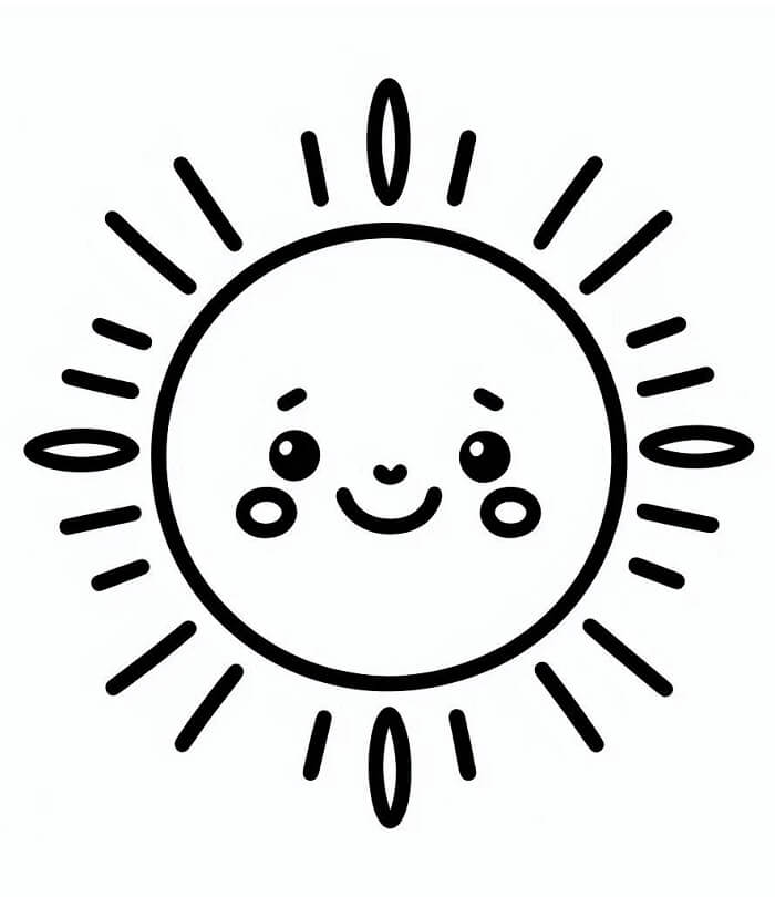 Sonnenbild zum Drucken ausmalbilder