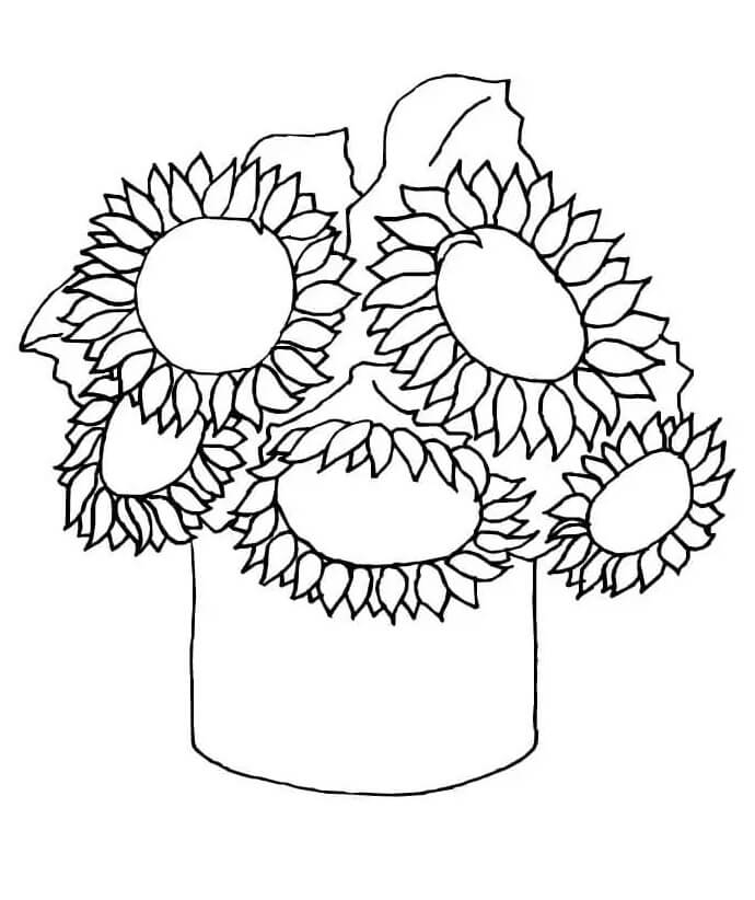 Sonnenblume für 2-jährige Kinder ausmalbilder