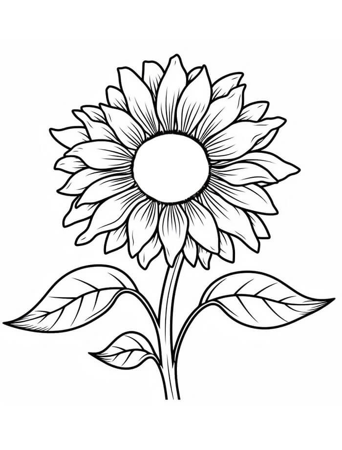 Sonnenblume für 4-jährige Kinder ausmalbilder