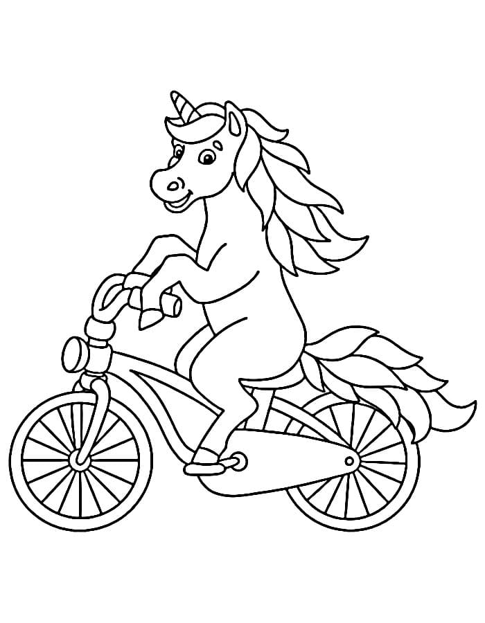 Spaßiges Fahrrad ausmalbilder