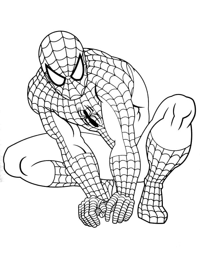 Spiderman druckfertig ausmalbilder