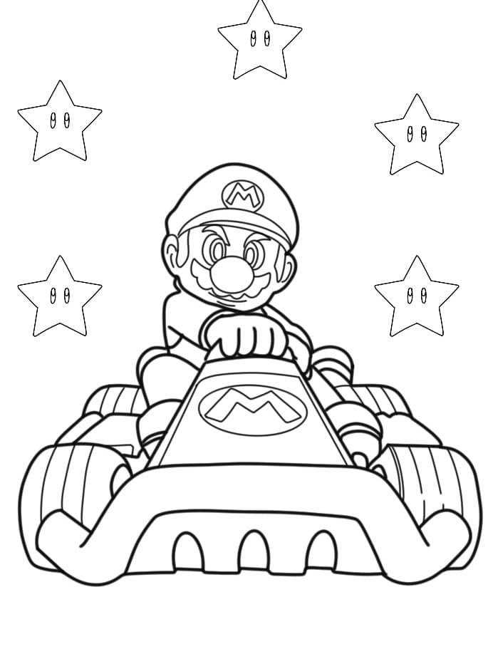 Spiel Mario Kart ausmalbilder