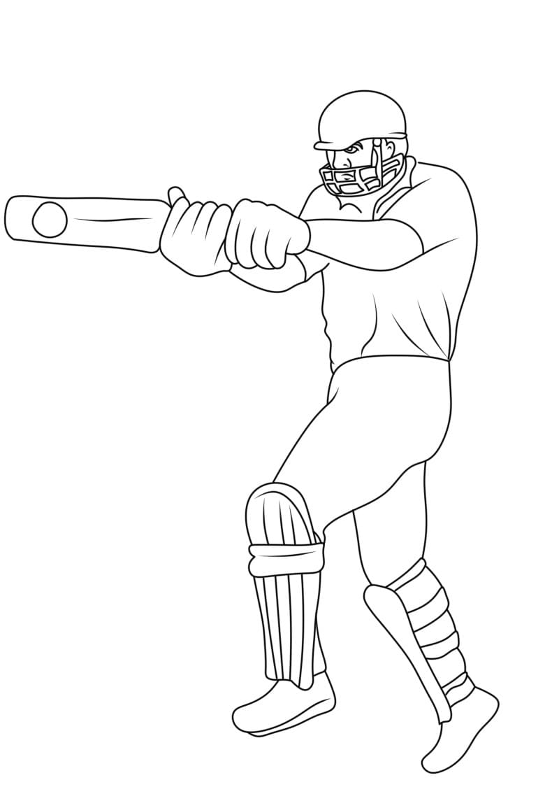 Spiele Cricket ausmalbilder