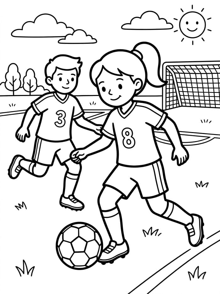 Spiele Fußball ausmalbilder