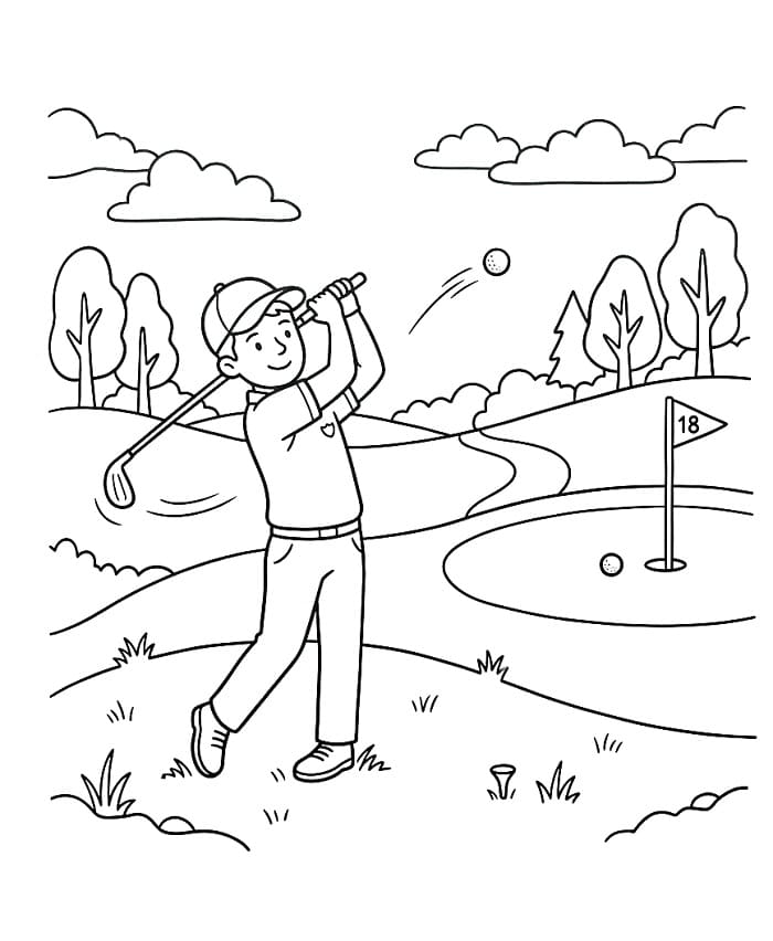Golf ausmalbilder
