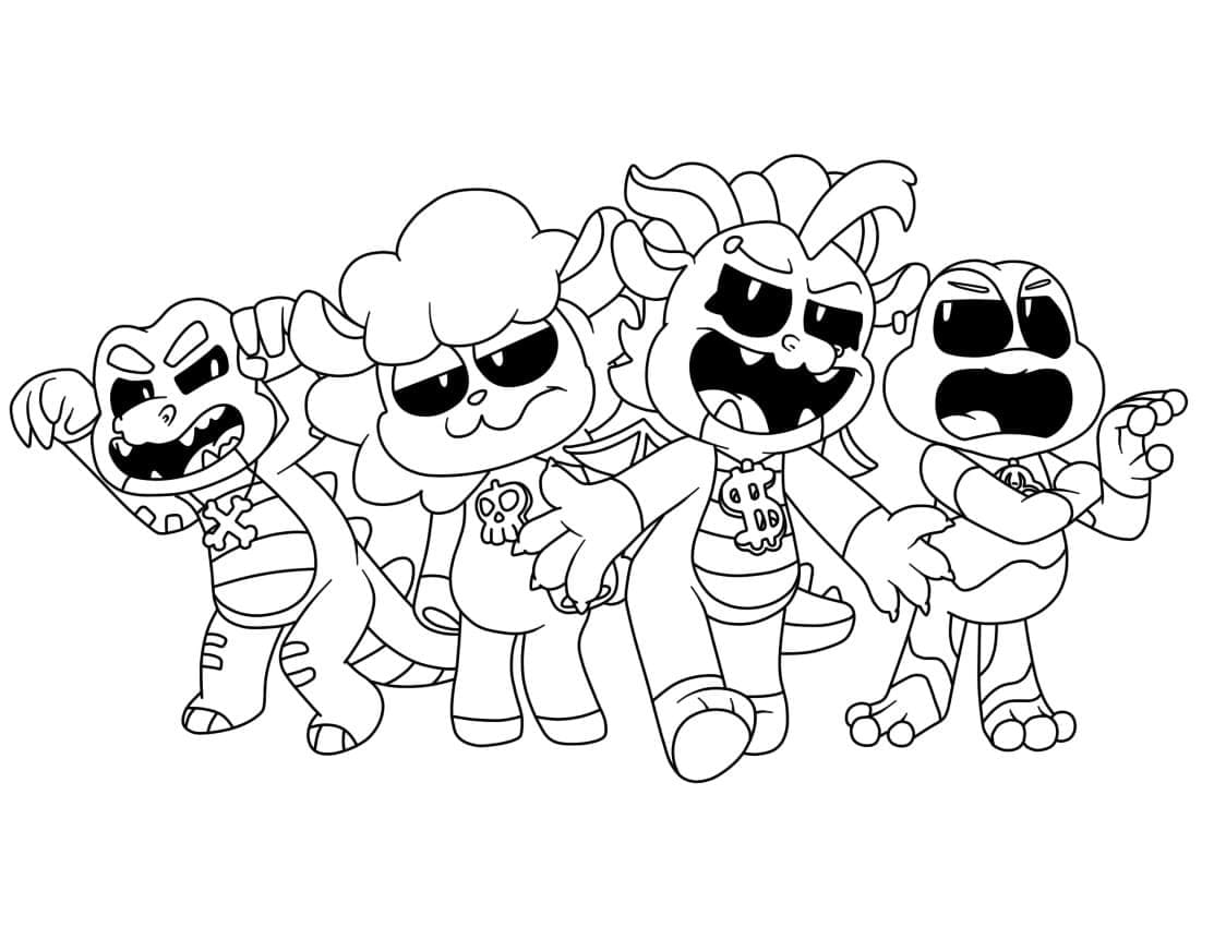 Spiele Nightmare Critters ausmalbilder