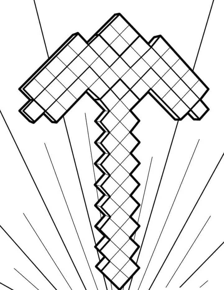 Spitzhacke aus Minecraft ausmalbilder