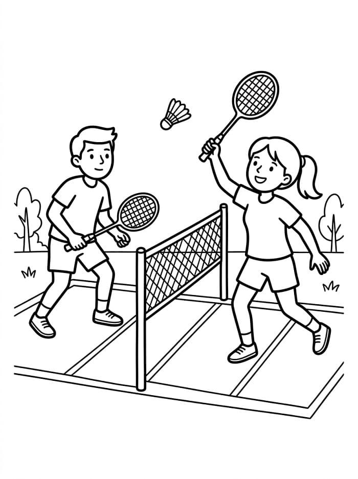 Badminton ausmalbilder
