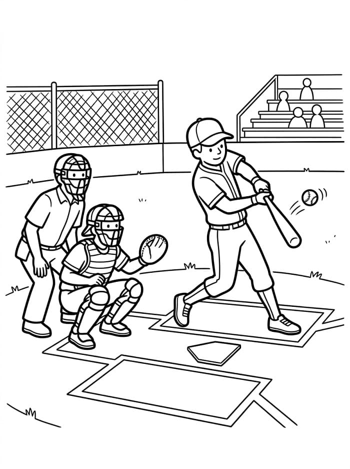 Sport Baseball ausmalbilder