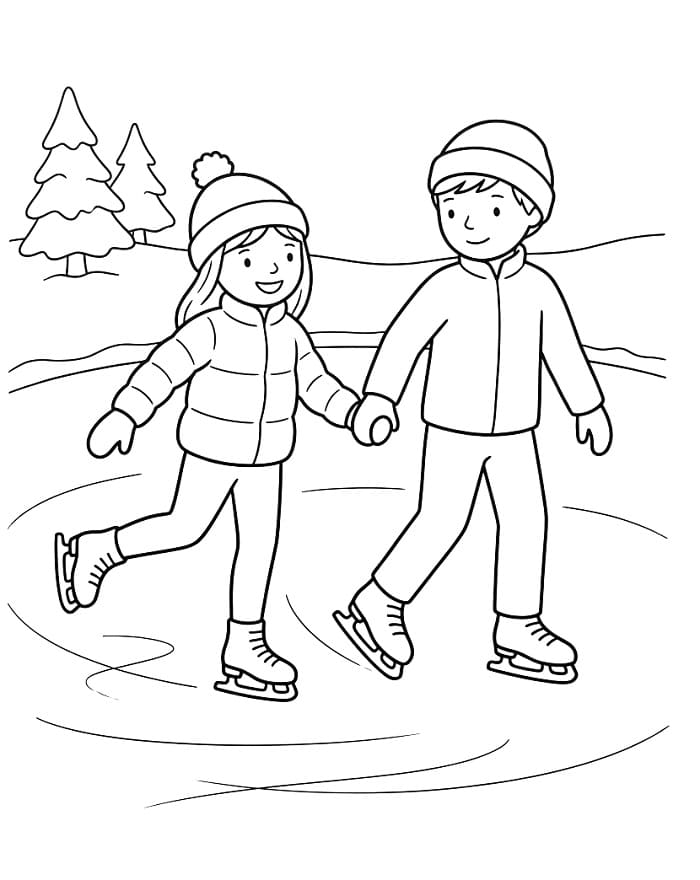 Sport Eislaufen ausmalbilder