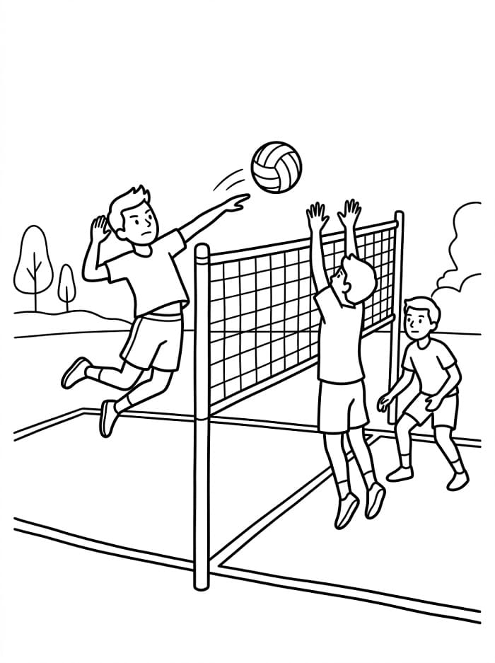 Sport Volleyball ausmalbilder