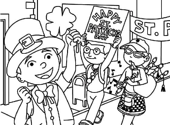 St. Patrick's Day Gratis ausmalbilder