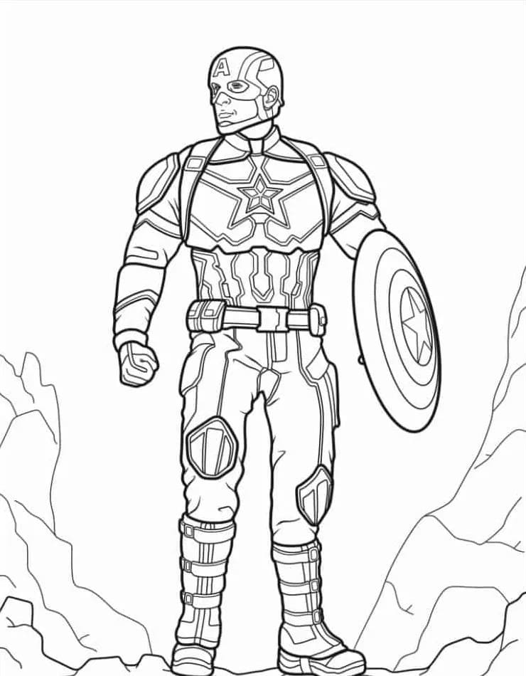 Starker Captain America ausmalbilder