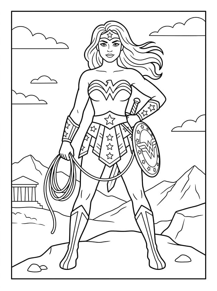 Starker Wonder Woman ausmalbilder