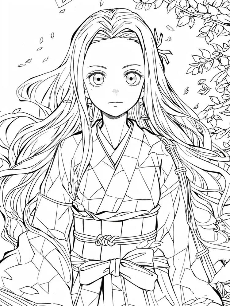 Starkes Demon Slayer Animebild ausmalbilder