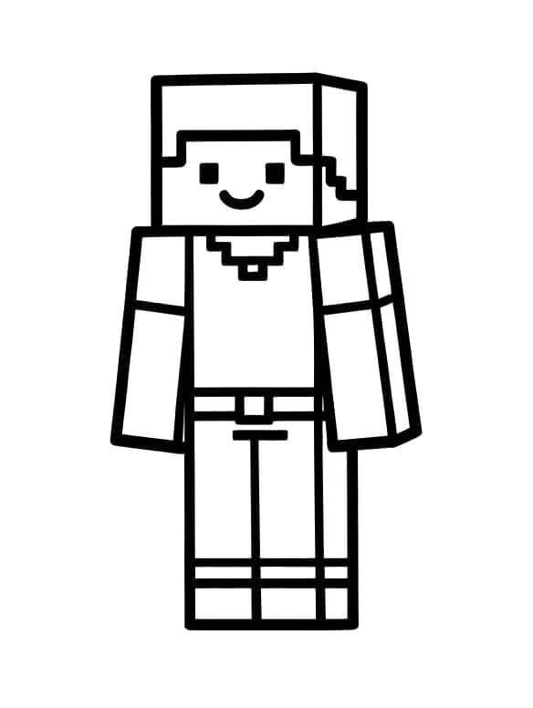 Steve aus Minecraft ausmalbilder