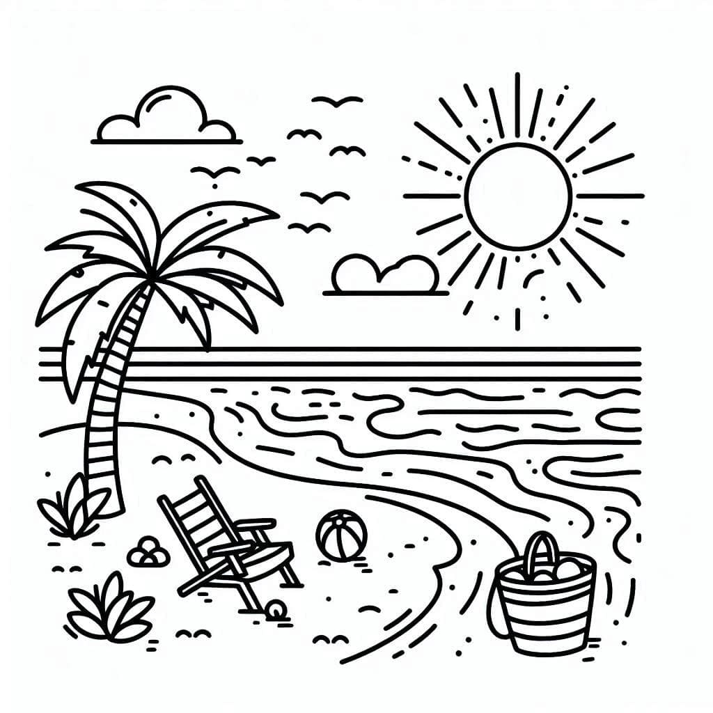 Strand (4) ausmalbilder