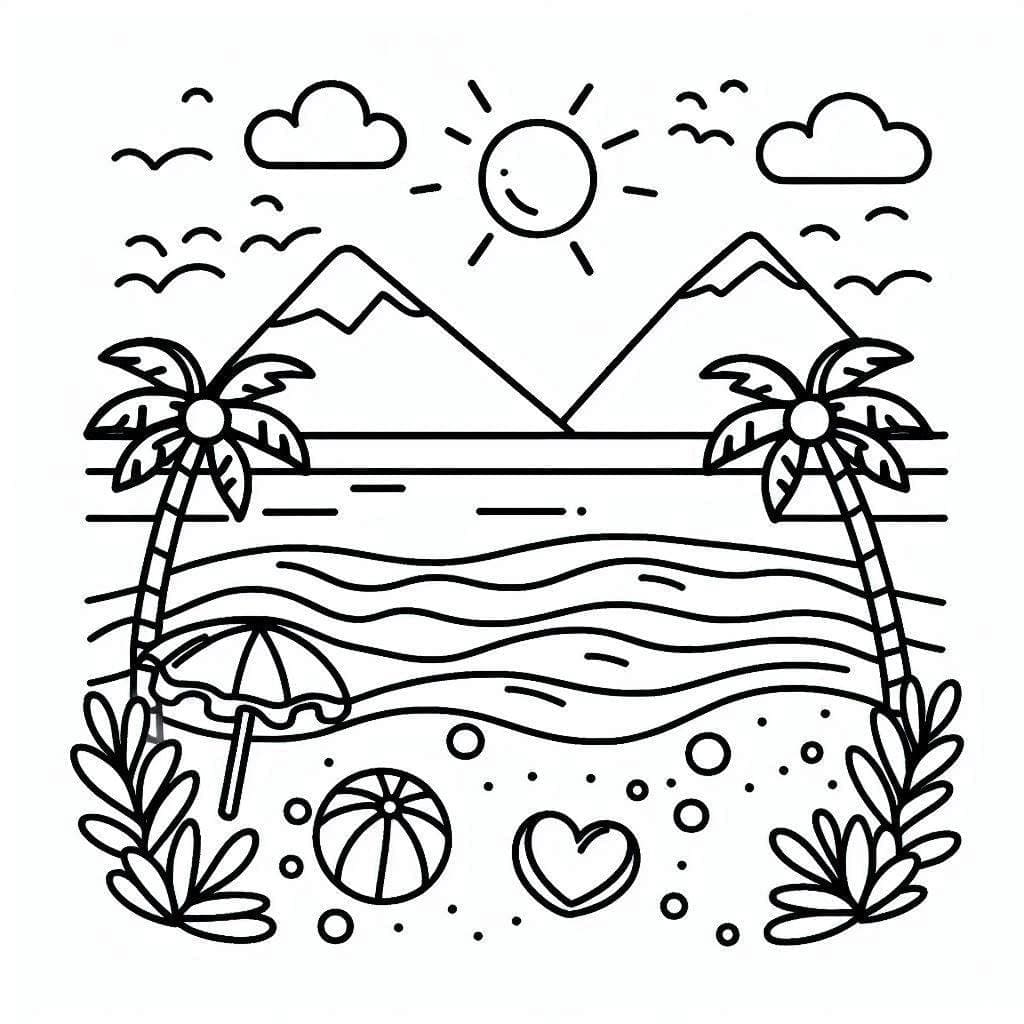 Strand (5) ausmalbilder