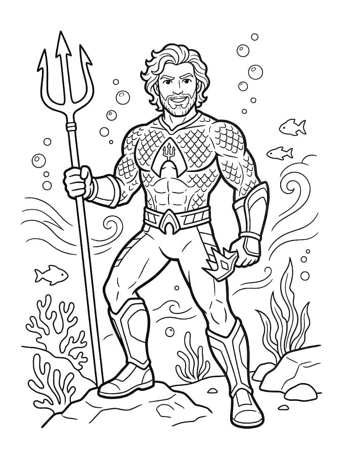 Superheld Aquaman ausmalbilder