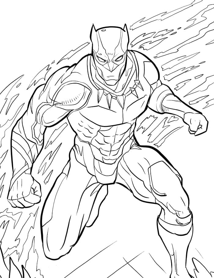 Superheld Black Panther ausmalbilder