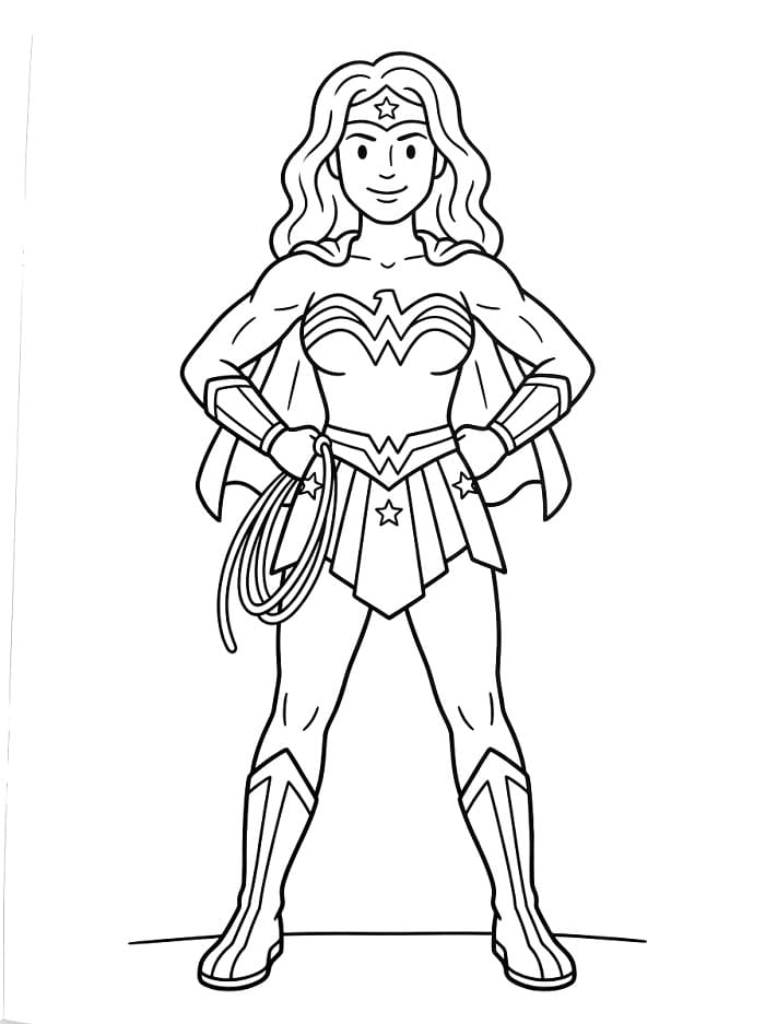 Superheld Wonder Woman ausmalbilder