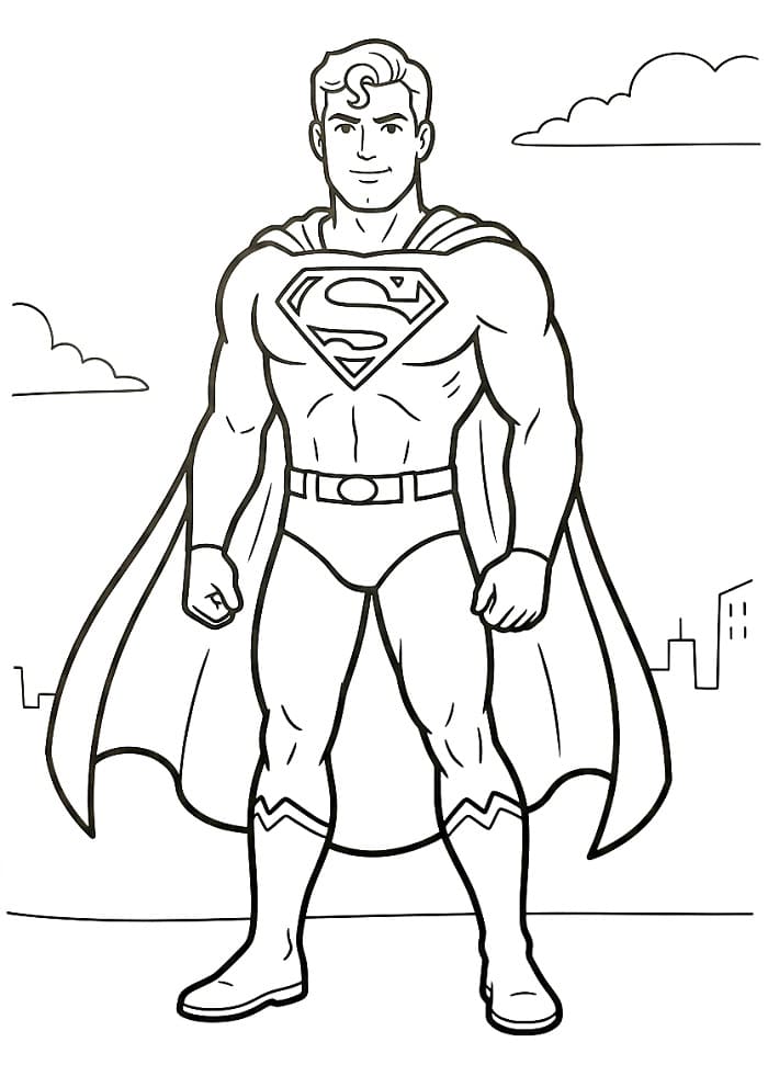 Superman Superheld ausmalbilder