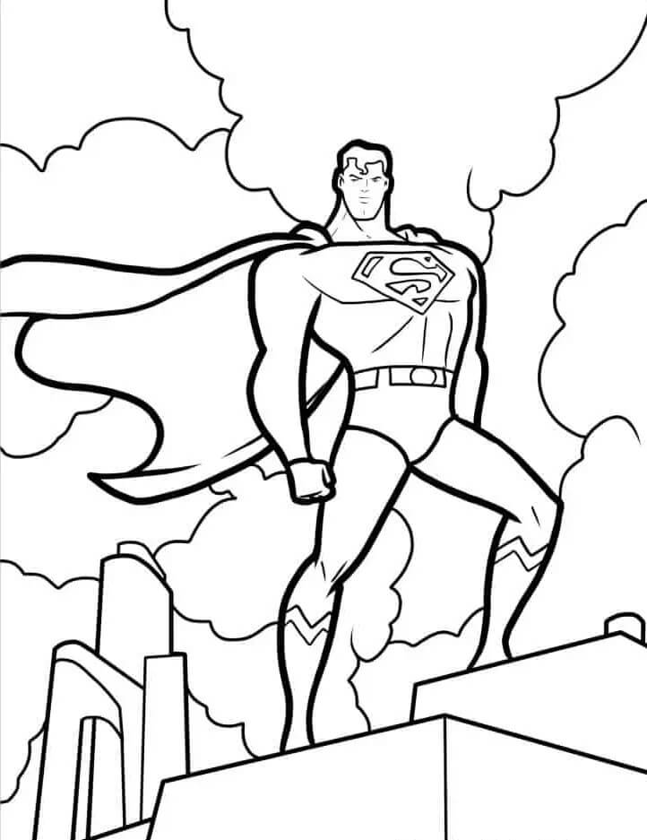 Superman druckfertig ausmalbilder