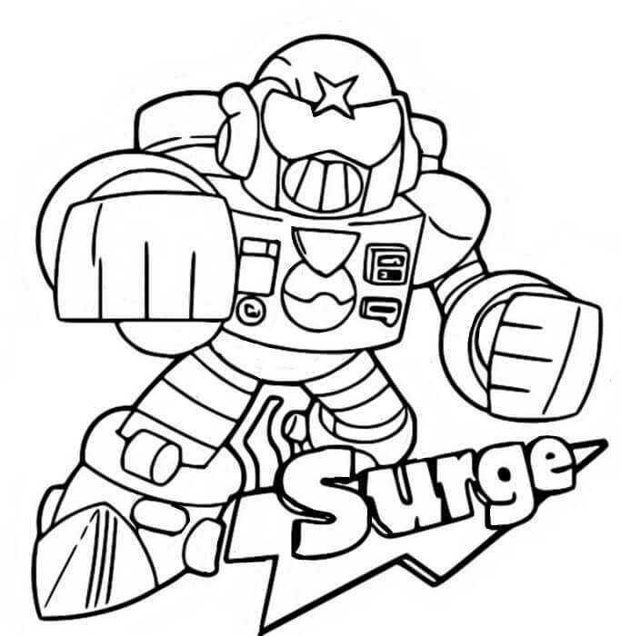 Surge Brawl Stars ausmalbilder