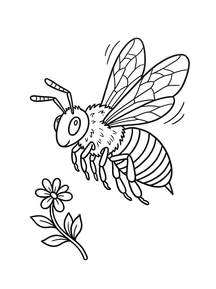Süße Biene ausmalbilder