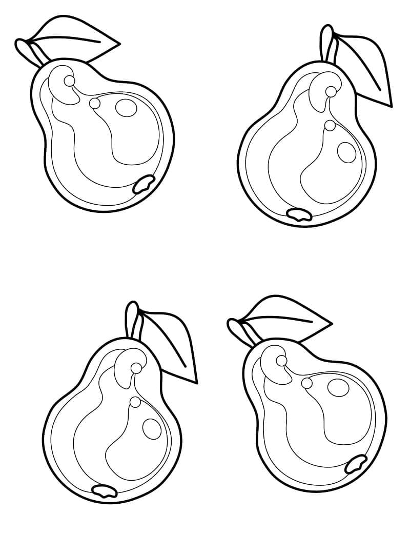 Süße Birne ausmalbilder