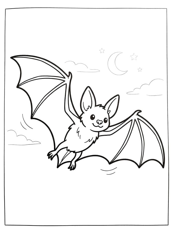 Süße Fledermaus ausmalbilder