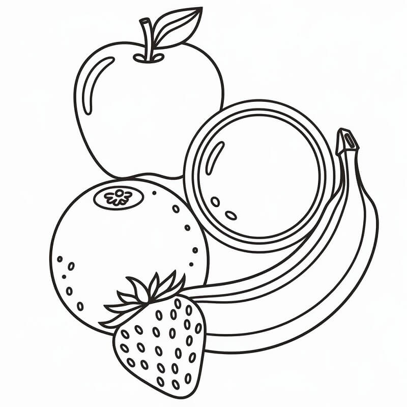 Süße Früchte ausmalbilder