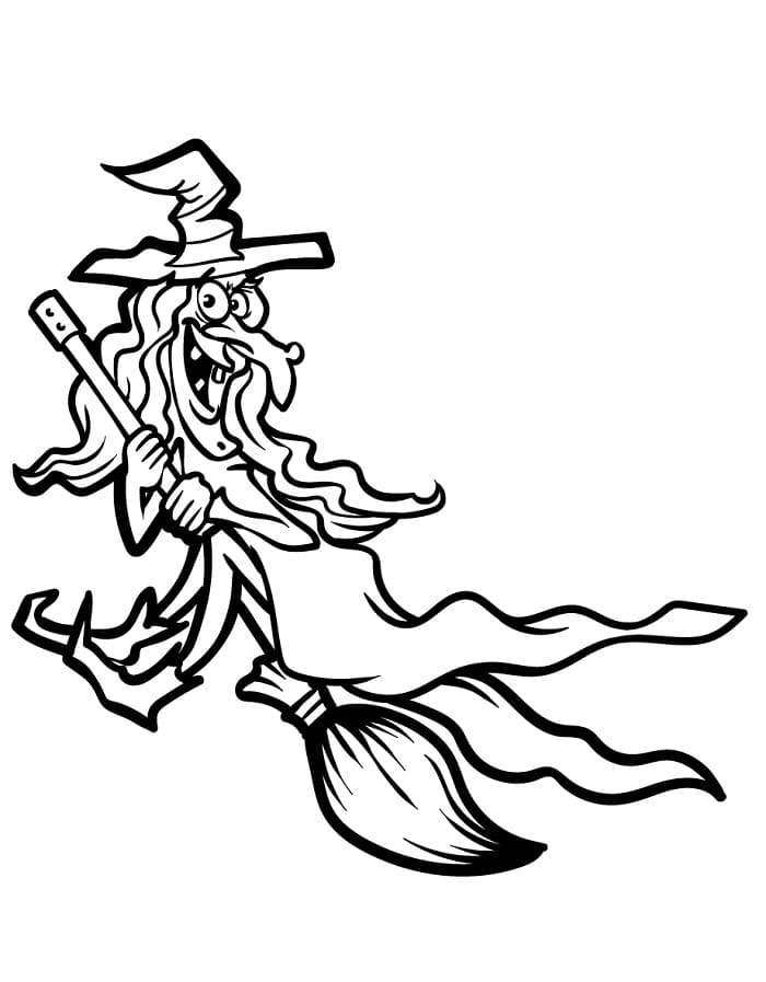 Süße Hexe ausmalbilder