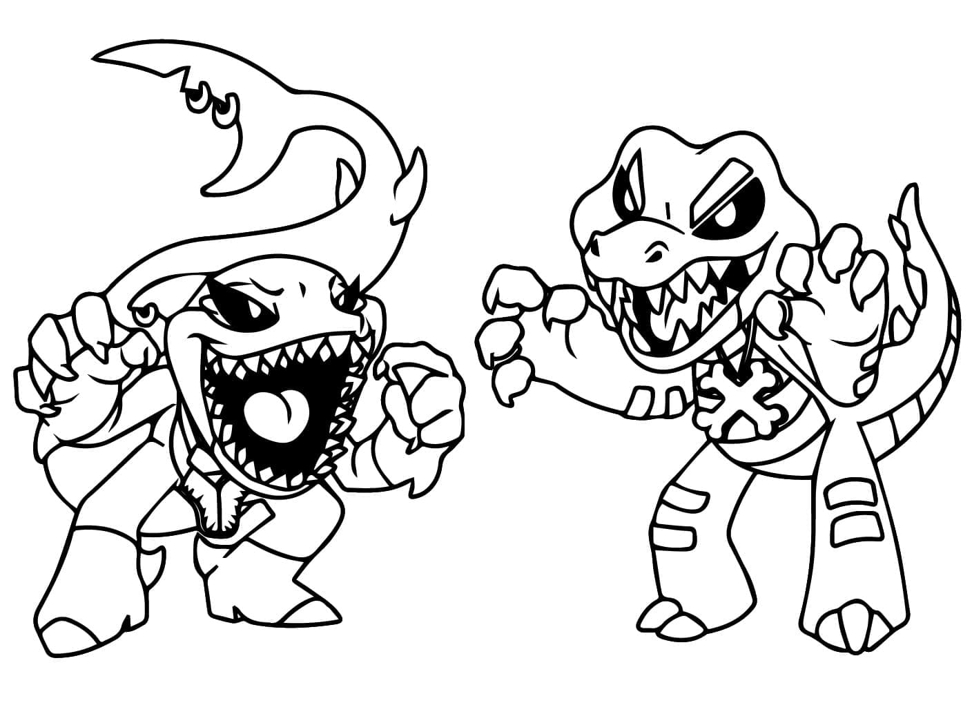 Süße Nightmare Critters ausmalbilder