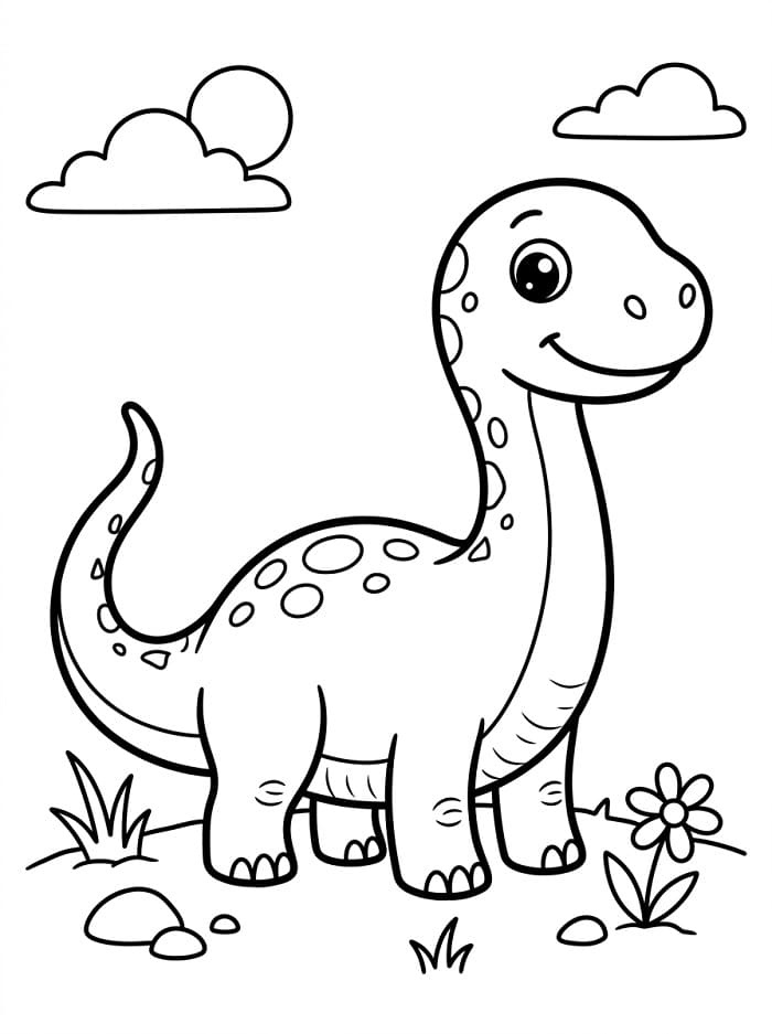 Süßer Dinosaurier ausmalbilder