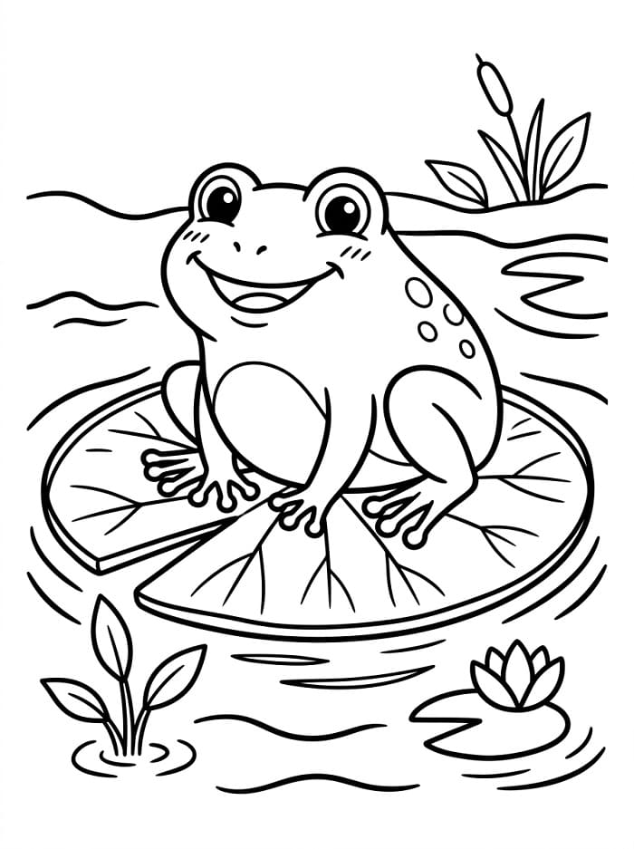 Süßer Frosch ausmalbilder