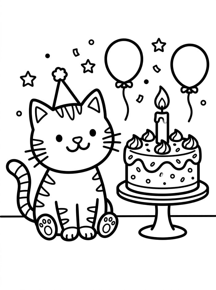 Süßer Geburtstag ausmalbilder