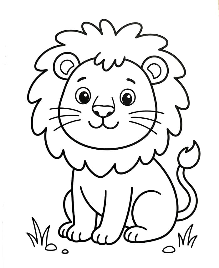 Süßer Löwe ausmalbilder