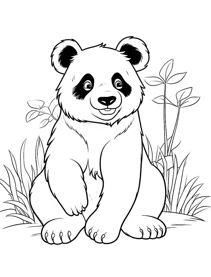 Süßer Panda ausmalbilder